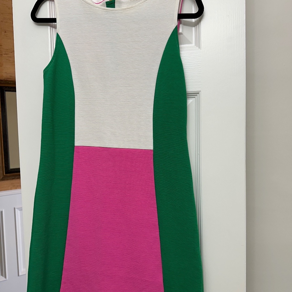 Boden Sleeveless Sheath Color Blocked dress  Sz 4R